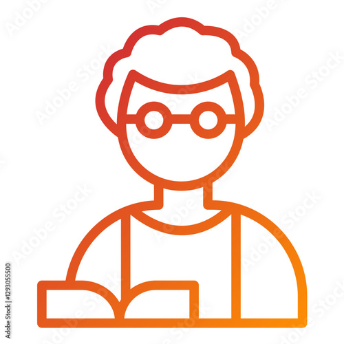 Vector Design Professor Icon Style