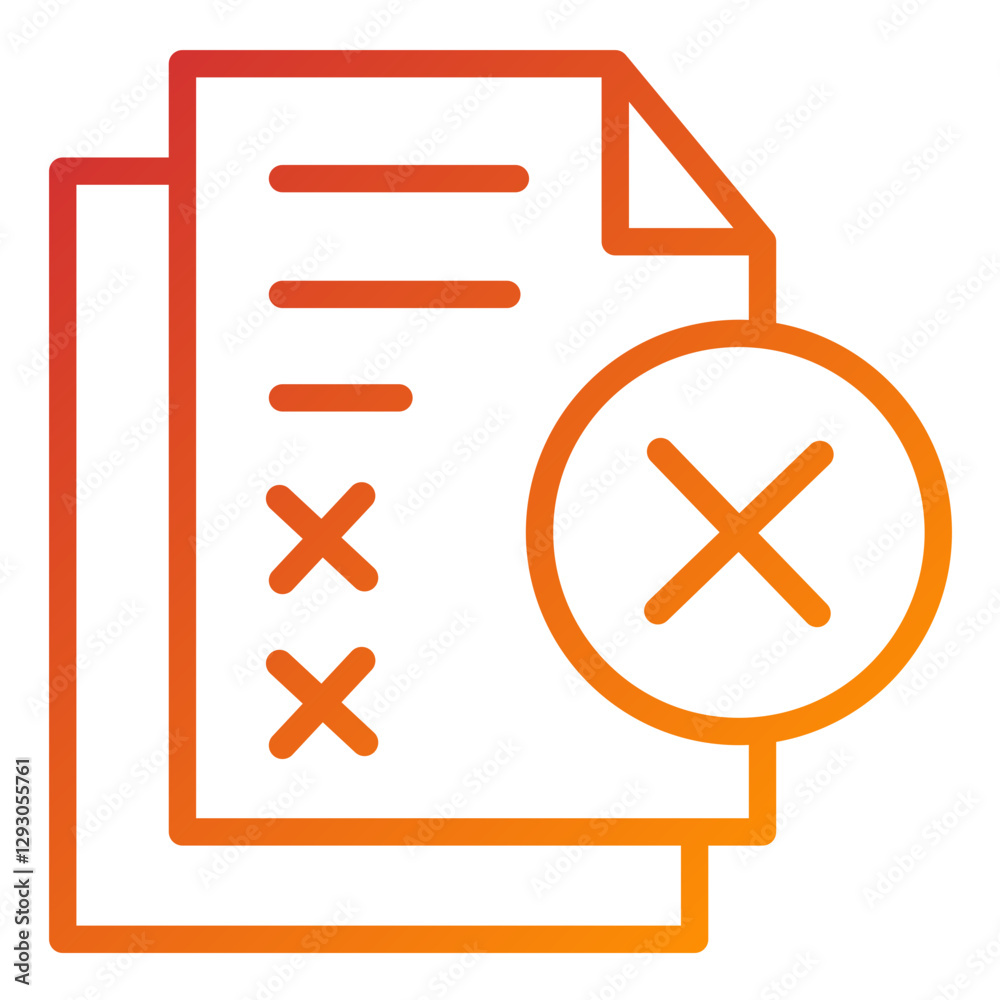 Vector Design Rejected Icon Style Vector Design Rejected Icon Style