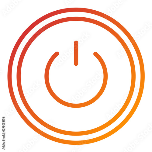 Vector Design Power Button Icon Style