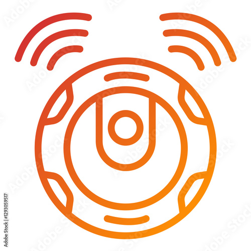 Vector Design Robotic Vaccum Icon Style
