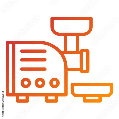Vector Design Meat Grinder Icon Style