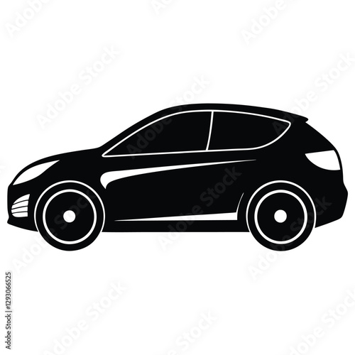 Modern Crossover Car Vector Illustration | AI, EPS Format