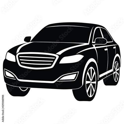 Modern Crossover Car Vector Illustration | AI, EPS Format