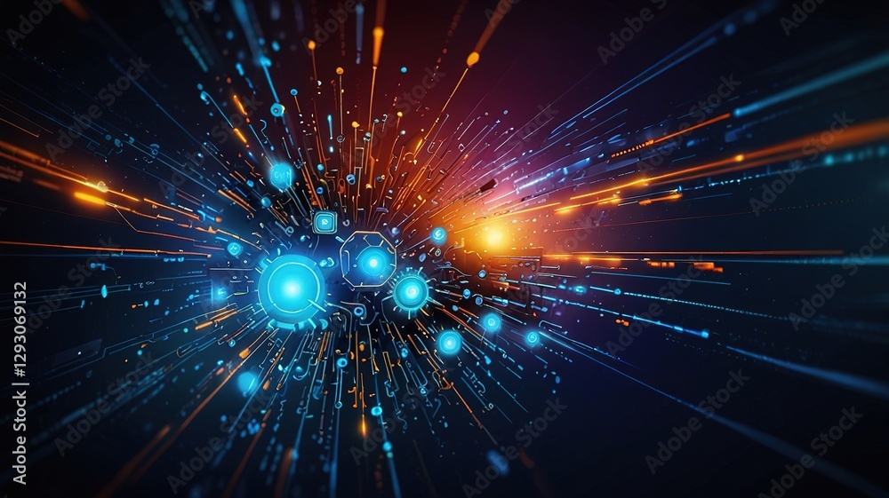 Fototapeta premium Creative inovative technology background