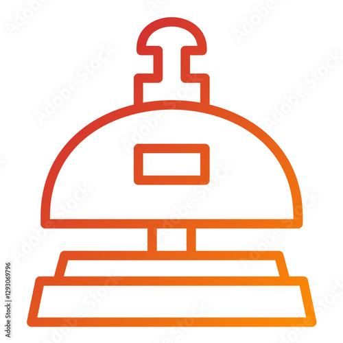 Vector Design Reception Bell Icon Style