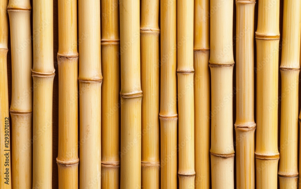 Fototapeta premium Elegant bamboo wall featuring natural textures and patterns that enhance the aesthetic appeal of interior design spaces