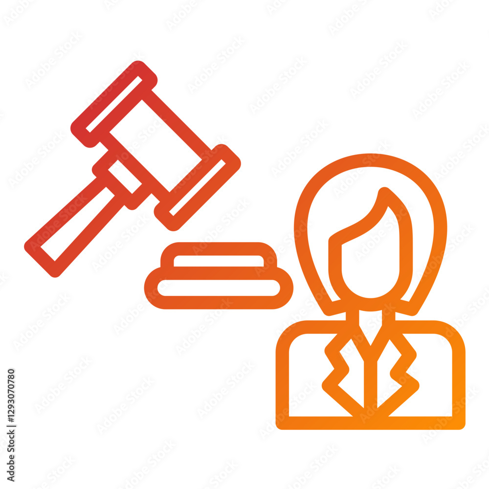 Obraz premium Vector Design Lawyer Icon Style
