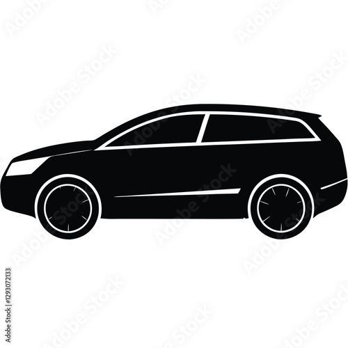 Modern Crossover Car Vector Illustration | AI, EPS Format