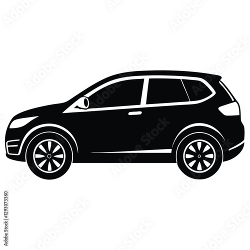 Modern Crossover Car Vector Illustration | AI, EPS Format