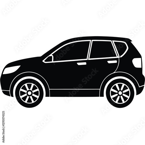 Modern Crossover Car Vector Illustration | AI, EPS Format