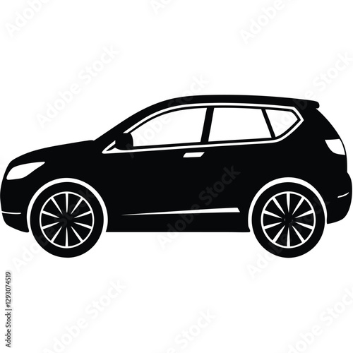 Modern Crossover Car Vector Illustration | AI, EPS Format