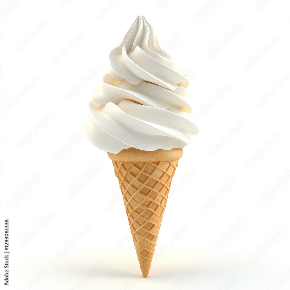 ice cream cone on a white background ice cream cone on a white background