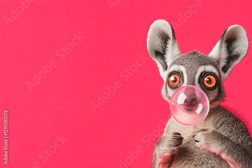 Meerkat Blowing Bubble Gum..