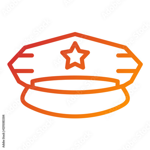 Vector Design Police Hat Icon Style