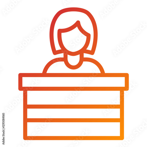 Vector Design Receptionist Icon Style
