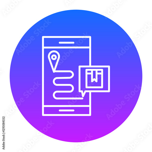 Mobile Shipment Tracking Icon