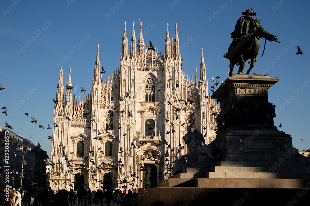 Fototapeta premium Photographic documentation of the statue of Vittorio Emanuele II