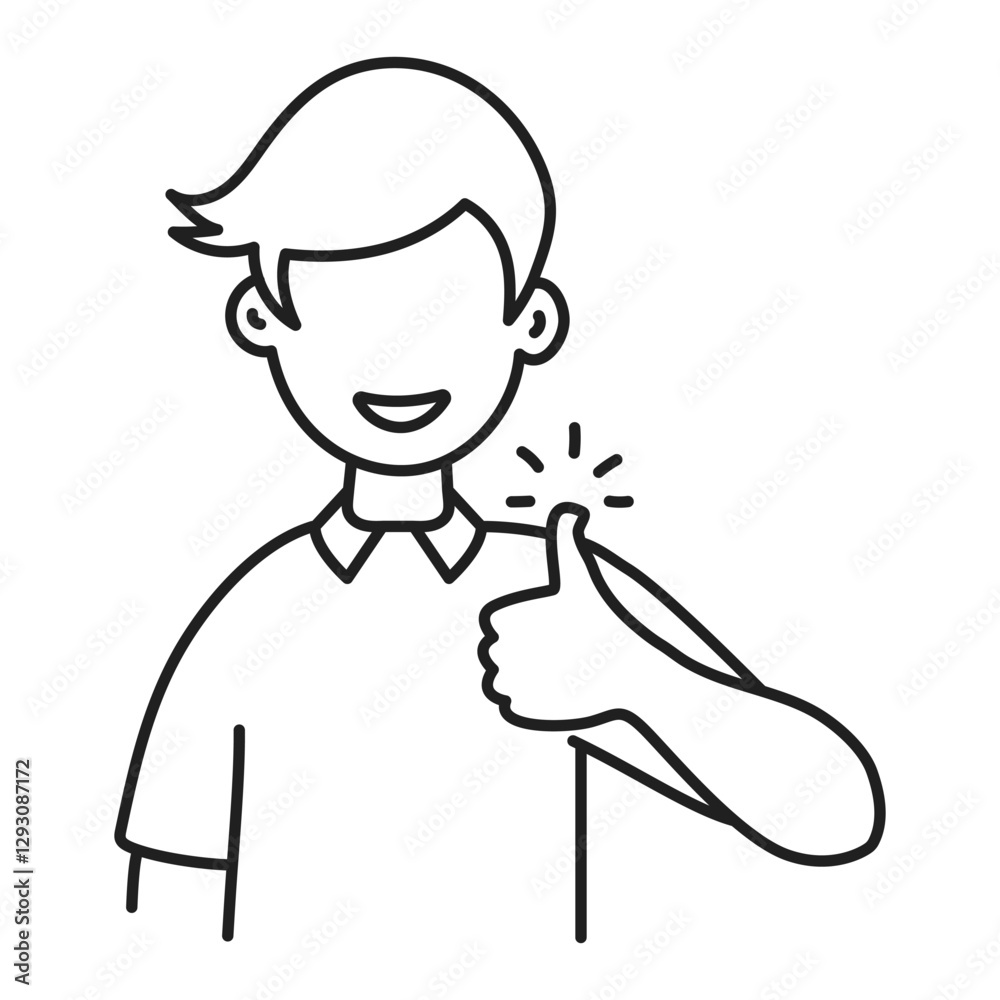 An illustrated icon of a confident man giving a thumbs-up, symbolizing approval, positivity, success, and encouragement. Great for leadership, business, and motivation-related designs. An illustrated icon of a confident man giving a thumbs-up, symbolizing approval, positivity, success, and encouragement. Great for leadership, business, and motivation-related designs.