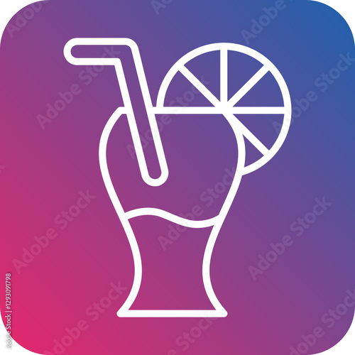 Cocktails icon style