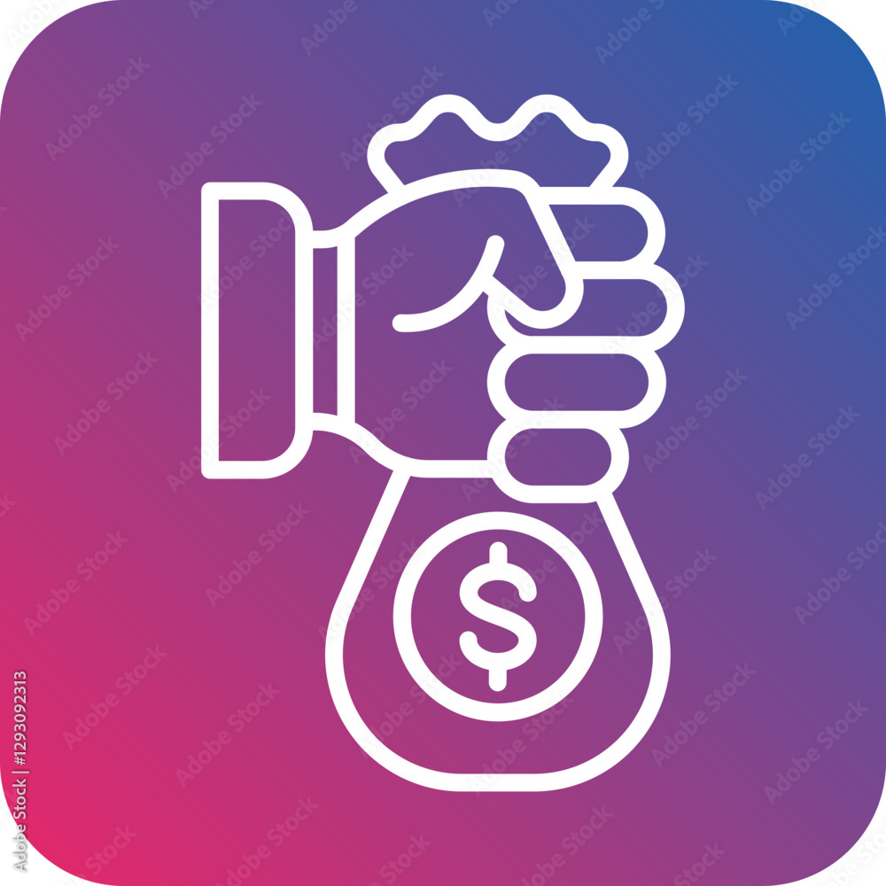 Bank Robbery icon style Bank Robbery icon style