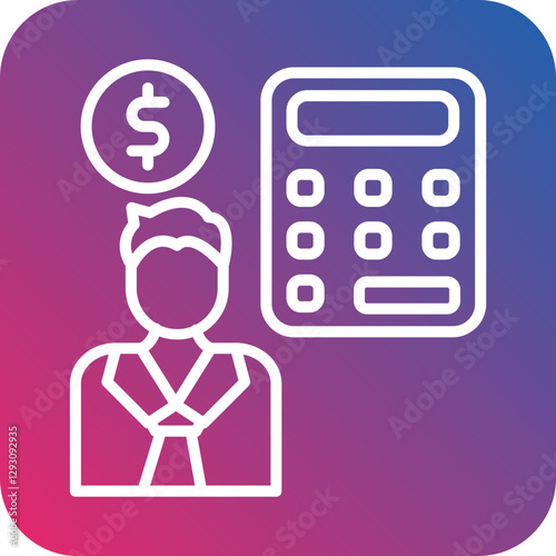 Accountant icon style