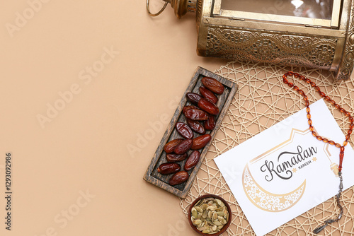 Greeting card, dates, praye...
