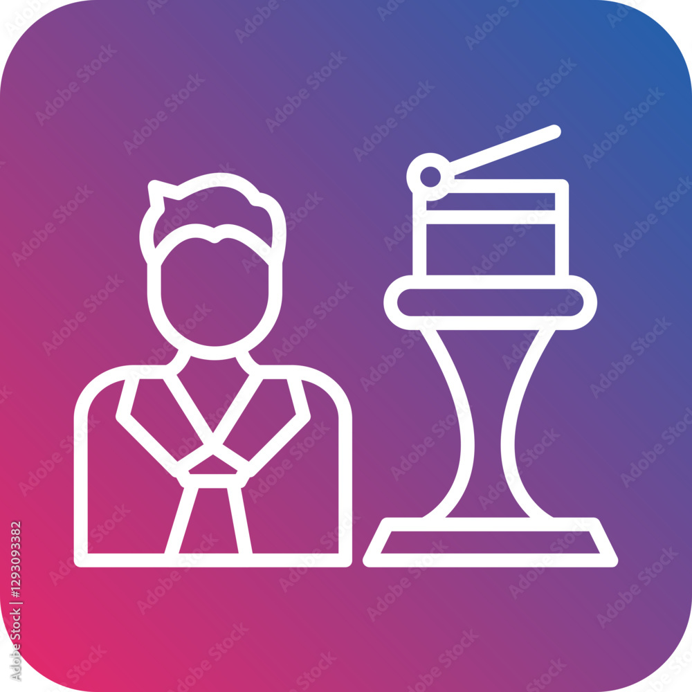 Obraz premium Host icon style