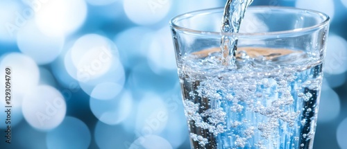 A glass of water is being poured into it
