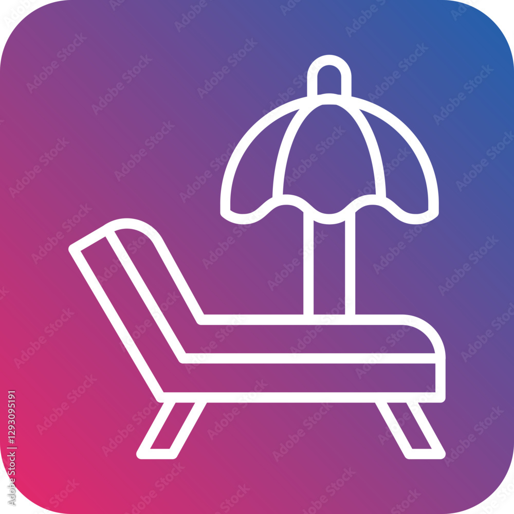 Obraz premium Beach Chair icon style