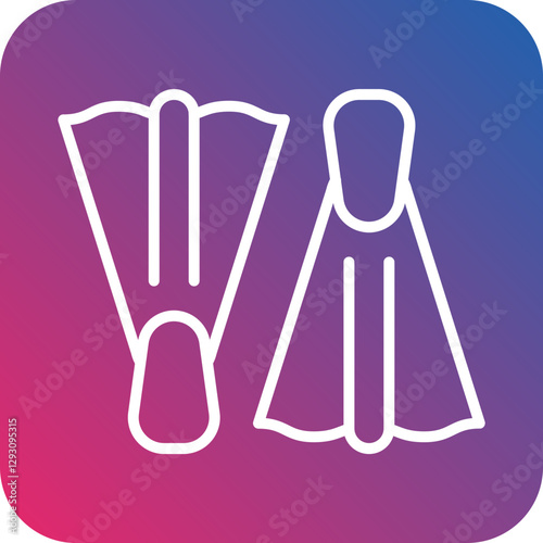 Diving Flippers icon style