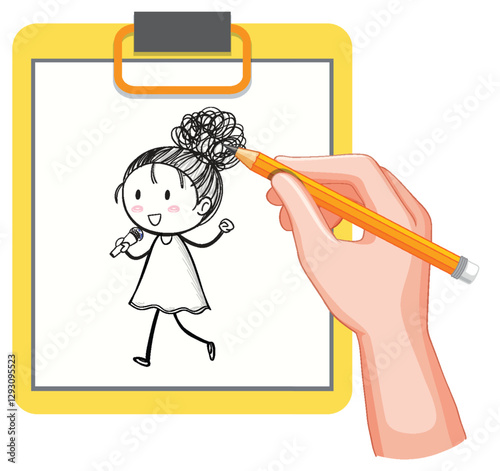 Creative Doodle on Clipboard