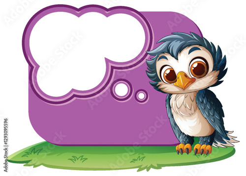 Cute Owl with Thought Bubble