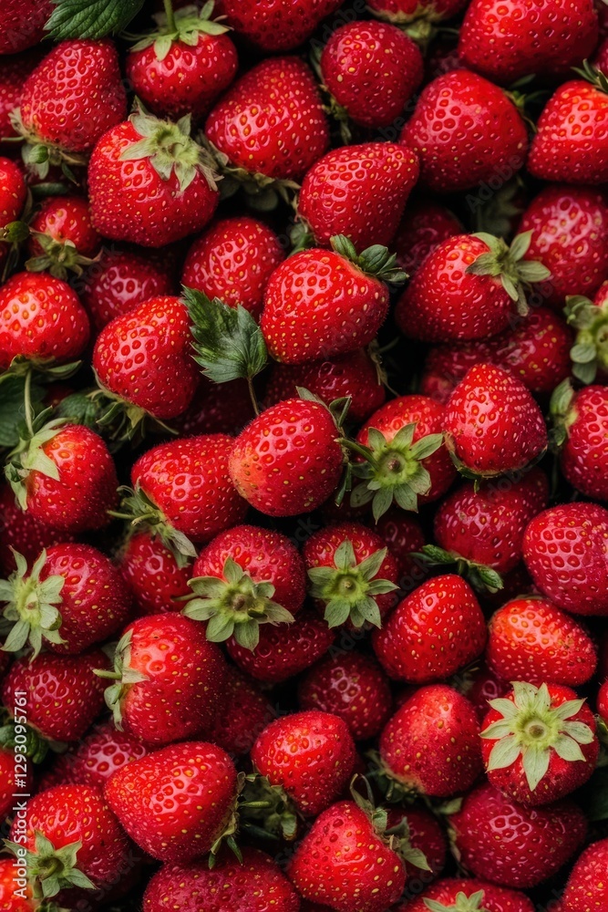 Fresh Strawberries Close-Up on Dark Background Fresh Strawberries Close-Up on Dark Background
