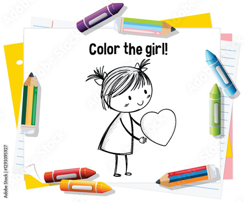 Coloring Fun with Doodle Girl