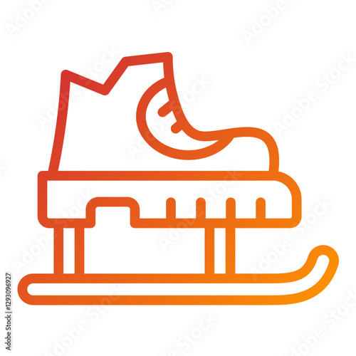 Vector Design Ice Skate Icon Style