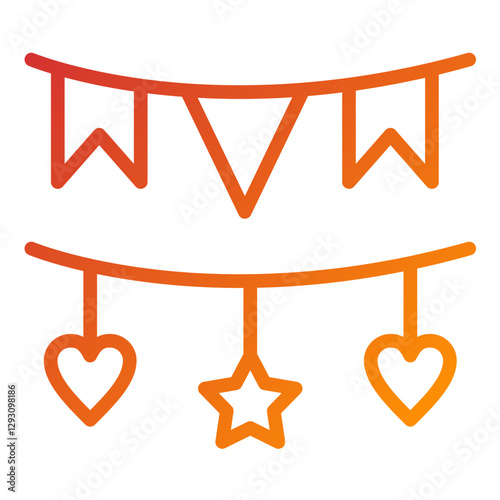 Vector Design Garlands Icon Style