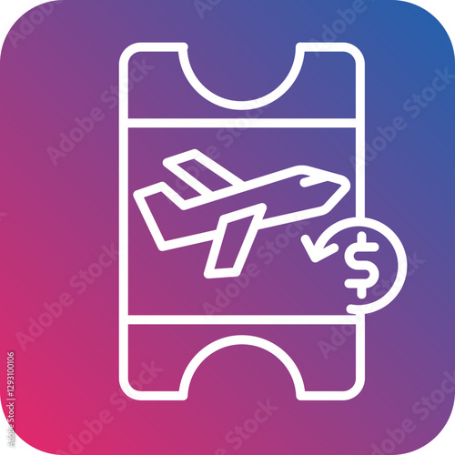 Airfare Reimbursemen icon style