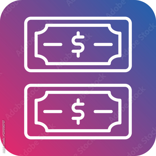Dollar Bills icon style