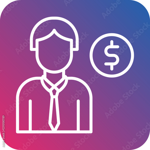 Male Croupier icon style