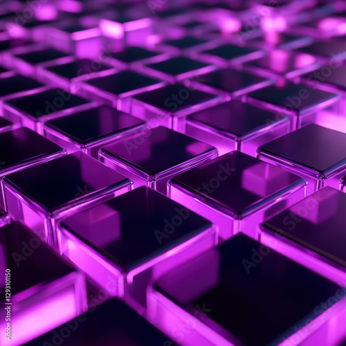 Intricate Purple Geometric Design: A Stunning Abstract 3D Art