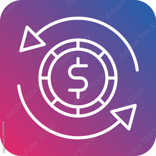 Dollar Exchange icon style