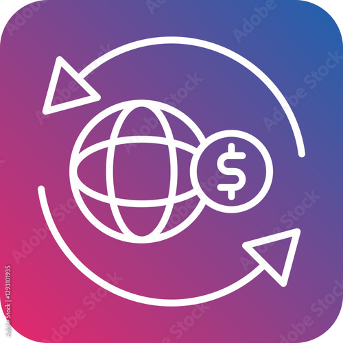 Global Cash Transfer icon style
