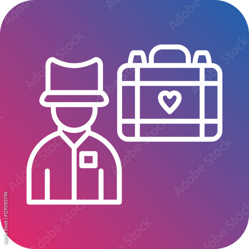 Backpacking icon style