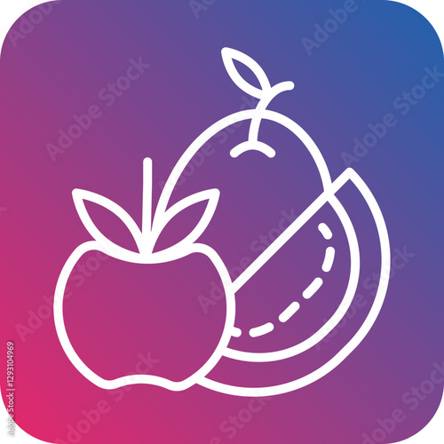 Fruits icon style