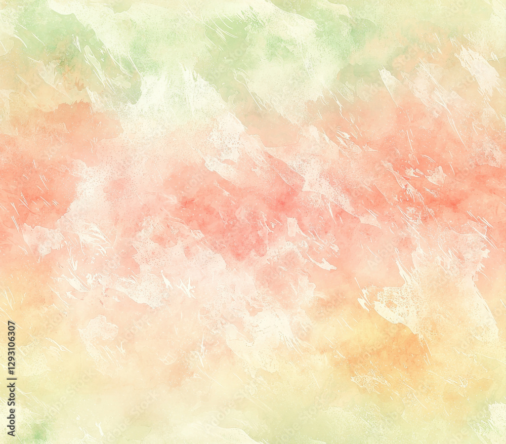 Obraz premium Soft pastel colors blend harmoniously in this abstract watercolor background, Seamless Pattern Style.