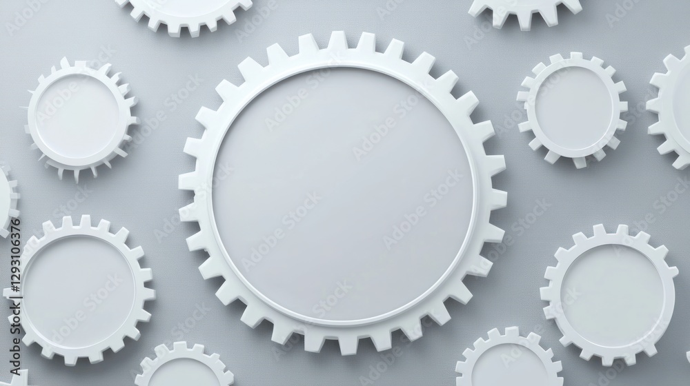 Abstract background of white gears. Abstract background of white gears.