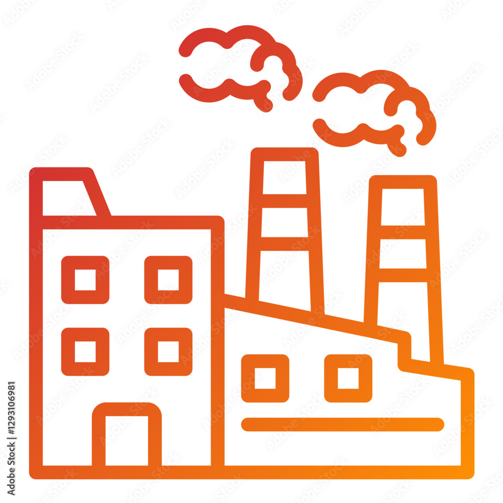 Vector Design Factory Icon Style Vector Design Factory Icon Style