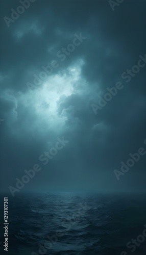 storm clouds over the sea