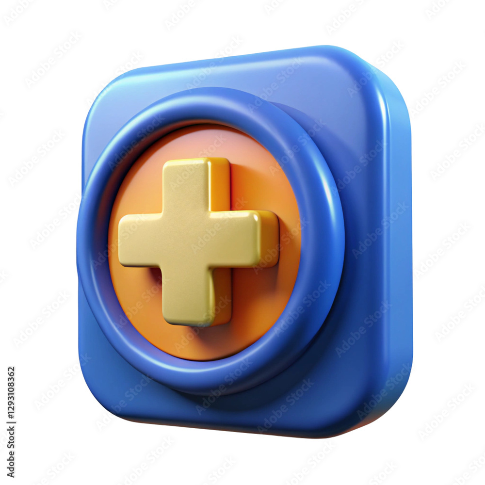 Fototapeta premium Medical 3D Icons, Medical Healthy Front View 3D Rendering Illustration Transparent Background Icon