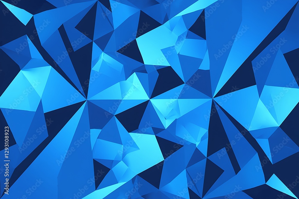 Fototapeta premium Vector abstract bright blue geometric background, consists of triangles. Polygonal abstract aqua background. Vector illustration